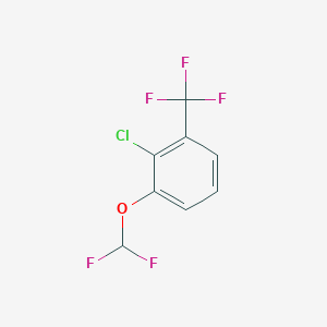 molecular formula C8H4ClF5O B1402192 2-Chloro-1-(difluoromethoxy)-3-(trifluoromethyl)benzene CAS No. 1417566-33-6