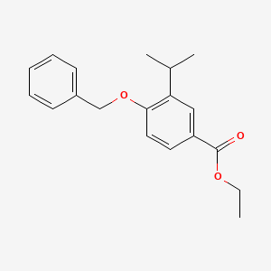 molecular formula C19H22O3 B14021957 Ethyl 4-(benzyloxy)-3-isopropylbenzoate 