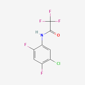 molecular formula C8H3ClF5NO B14022004 N-(5-Chloro-2,4-difluorophenyl)-2,2,2-trifluoroacetamide 
