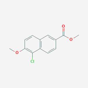 molecular formula C13H11ClO3 B14022025 Methyl 5-chloro-6-methoxy-2-naphthoate 