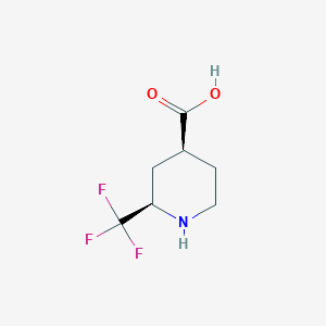 molecular formula C7H10F3NO2 B14022068 cis-2-(Trifluoromethyl)piperidine-4-carboxylic acid 