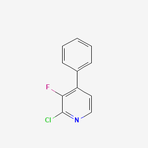 molecular formula C11H7ClFN B14022090 2-Chloro-3-fluoro-4-phenylpyridine 