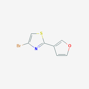 molecular formula C7H4BrNOS B14022147 Thiazole, 4-bromo-2-(3-furanyl)- CAS No. 1142196-25-5