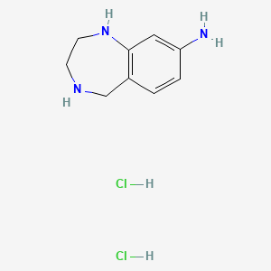 molecular formula C9H15Cl2N3 B1402227 2,3,4,5-Tetrahydro-1H-benzo[E][1,4]diazepin-8-ylamine 2hcl CAS No. 1352305-18-0
