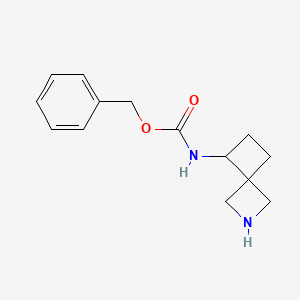 molecular formula C14H18N2O2 B1402230 5-(Cbz-amino)-2-azaspiro[3.3]heptane CAS No. 1352546-84-9