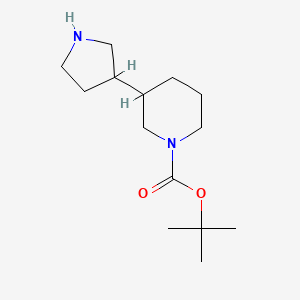 molecular formula C14H26N2O2 B1402231 Tert-butyl 3-(pyrrolidin-3-YL)piperidine-1-carboxylate CAS No. 1314776-19-6