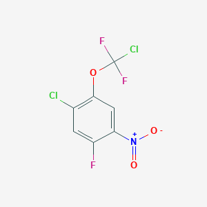 B1402233 1-Chloro-2-[chloro(difluoro)methoxy]-5-fluoro-4-nitro-benzene CAS No. 1417569-92-6