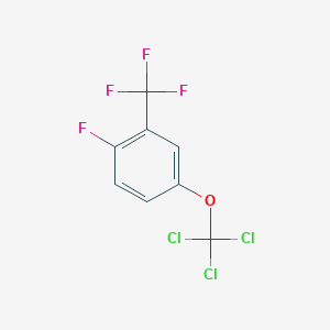 molecular formula C8H3Cl3F4O B1402237 1-Fluoro-4-(trichloromethoxy)-2-(trifluoromethyl)benzene CAS No. 1417567-80-6