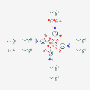 molecular formula C60H96N4O14Sn4 B140224 Bis(di-n-butyl(4-aminosalicylate)tin)oxide CAS No. 142785-14-6
