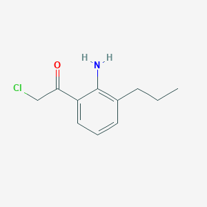 molecular formula C11H14ClNO B140225 1-(2-Amino-3-propylphenyl)-2-chloroethanone CAS No. 128600-54-4