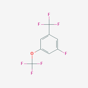 molecular formula C8H3F7O B1402267 1-Fluoro-3-(trifluoromethoxy)-5-(trifluoromethyl)benzene CAS No. 1417566-77-8