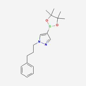 1-(3-phenylpropyl)-4-(4,4,5,5-tetramethyl-1,3,2-dioxaborolan-2-yl)-1H-pyrazole