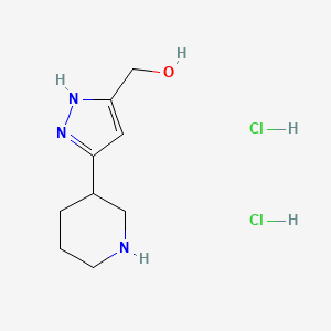 (5-Piperidin-3-yl-2H-pyrazol-3-yl)-methanol dihydrochloride