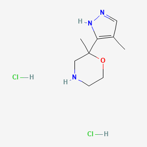 2-methyl-2-(4-methyl-1H-pyrazol-3-yl)morpholine dihydrochloride