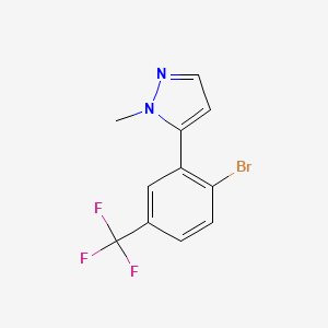 5-(2-bromo-5-(trifluoromethyl)phenyl)-1-methyl-1H-pyrazole