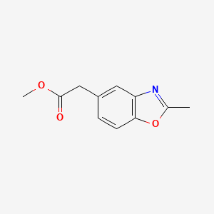 molecular formula C11H11NO3 B1402312 Methyl (2-methyl-1,3-benzoxazol-5-yl)acetate CAS No. 1427460-51-2