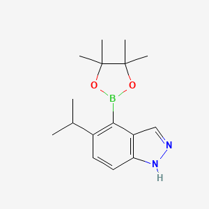 molecular formula C16H23BN2O2 B1402325 5-isopropyl-4-(4,4,5,5-tetramethyl-1,3,2-dioxaborolan-2-yl)-1H-indazole CAS No. 1421252-95-0