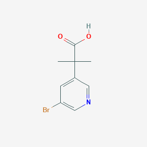 molecular formula C9H10BrNO2 B1402333 2-(5-Bromopyridin-3-YL)-2-methylpropanoic acid CAS No. 1256816-83-7