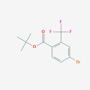 molecular formula C12H12BrF3O2 B1402349 Tert-butyl 4-bromo-2-(trifluoromethyl)benzoate CAS No. 1416979-56-0
