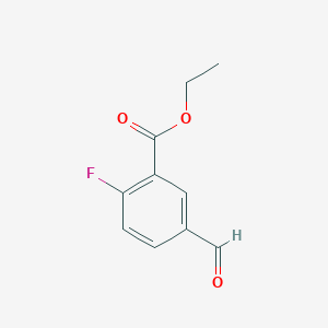 molecular formula C10H9FO3 B14023612 Ethyl 2-fluoro-5-formylbenzoate 