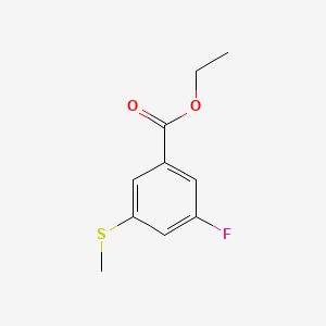 molecular formula C10H11FO2S B14023624 Ethyl 3-fluoro-5-(methylthio)benzoate 