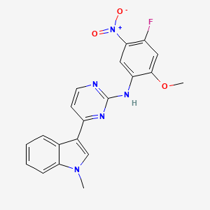 molecular formula C20H16FN5O3 B1402364 N-(4-fluoro-2-methoxy-5-nitrophenyl)-4-(1-methyl-1H-indol-3-yl)pyrimidin-2-amine CAS No. 1421372-94-2