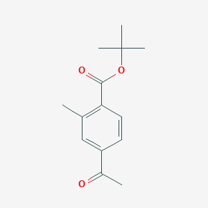 molecular formula C14H18O3 B1402365 Tert-butyl 4-acetyl-2-methylbenzoate CAS No. 1424279-95-7
