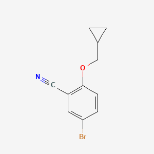 molecular formula C11H10BrNO B1402373 5-Bromo-2-(cyclopropylmethoxy)benzonitrile CAS No. 876938-68-0