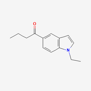 molecular formula C14H17NO B1402380 1-(1-Ethyl-1H-indol-5-yl)-butan-1-one CAS No. 1426528-36-0