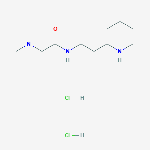 molecular formula C11H25Cl2N3O B1402386 2-Dimethylamino-N-(2-piperidin-2-yl-ethyl)-acetamide dihydrochloride CAS No. 1361112-60-8