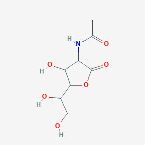 molecular formula C8H13NO6 B014024 N-((3S,4R,5S)-5-((R)-1,2-DIHYDROXYETHYL)-4-HYDROXY-2-OXOTETRAHYDROFURAN-3-YL)ACETAMIDE CAS No. 28876-37-1