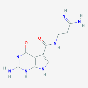 molecular formula C10H13N7O2 B140243 Echiguanine A CAS No. 137319-25-6