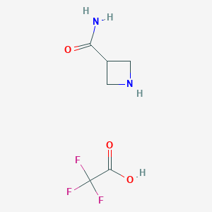 molecular formula C6H9F3N2O3 B1402458 Azetidine-3-carboxamide; trifluoroacetic acid CAS No. 1361111-58-1