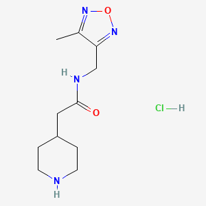 molecular formula C11H19ClN4O2 B1402482 N-(4-Methyl-furazan-3-ylmethyl)-2-piperidin-4-yl-acetamide hydrochloride CAS No. 1361115-46-9