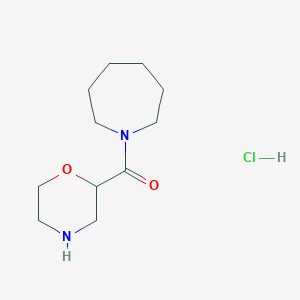 molecular formula C11H21ClN2O2 B1402484 Azepan-1-yl-morpholin-2-yl-methanone hydrochloride CAS No. 1361114-58-0