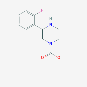 molecular formula C15H21FN2O2 B1402493 Tert-butyl 3-(2-fluorophenyl)piperazine-1-carboxylate CAS No. 886767-09-5