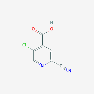 molecular formula C7H3ClN2O2 B14024949 5-Chloro-2-cyanoisonicotinic acid 