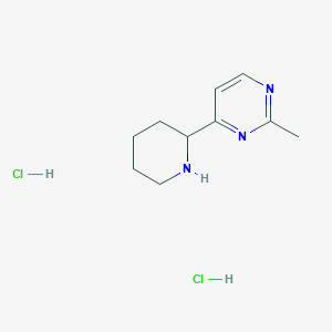 molecular formula C10H17Cl2N3 B1402501 2-Methyl-4-(piperidin-2-yl)pyrimidine dihydrochloride CAS No. 1361112-49-3