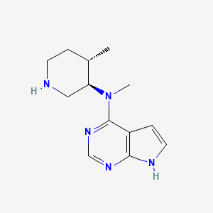 molecular formula C13H19N5 B14025225 N-Methyl-N-((3R,4S)-4-methylpiperidin-3-yl)-7H-pyrrolo[2,3-d]pyrimidin-4-amine (Tofacitinib Impurity 