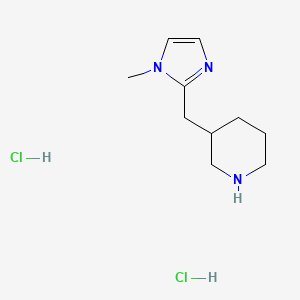 molecular formula C10H19Cl2N3 B1402532 3-(1-Methyl-1H-imidazol-2-ylmethyl)-piperidine dihydrochloride CAS No. 1361115-17-4