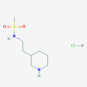 molecular formula C8H19ClN2O2S B1402534 N-(2-Piperidin-3-yl-ethyl)-methanesulfonamidehydrochloride CAS No. 1361116-13-3
