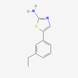 molecular formula C11H12N2S B14025443 5-(3-Ethylphenyl)thiazol-2-amine 