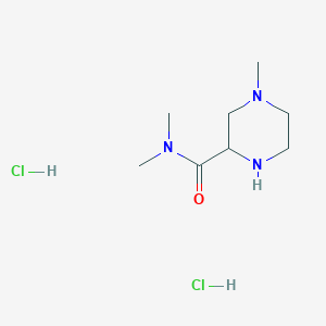 molecular formula C8H19Cl2N3O B1402551 N,N,4-trimethylpiperazine-2-carboxamide dihydrochloride CAS No. 1361111-36-5