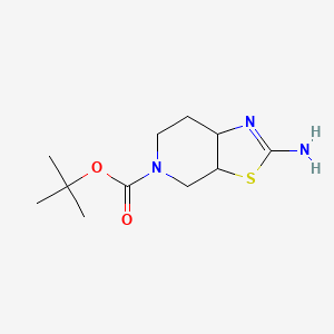 molecular formula C11H19N3O2S B14025554 tert-butyl 2-amino-3a,4,7,7a-tetrahydrothiazolo[5,4-c]pyridine-5(6H)-carboxylate 