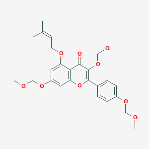molecular formula C26H30O9 B140256 5-O-(3-Methyl-2-butenyl) Kaempferol Tri-O-methoxymethyl Ether CAS No. 143724-70-3