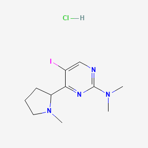[5-Iodo-4-(1-methyl-pyrrolidin-2-yl)-pyrimidin-2-yl]-dimethyl-amine hydrochloride