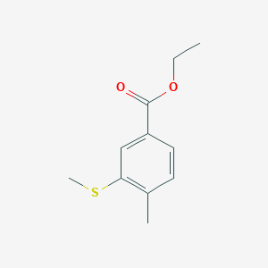 molecular formula C11H14O2S B14025602 Ethyl 4-methyl-3-(methylthio)benzoate 
