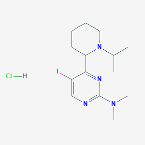 [5-Iodo-4-(1-isopropyl-piperidin-2-yl)-pyrimidin-2-yl]-dimethyl-amine hydrochloride