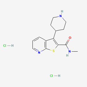 N-methyl-3-(piperidin-4-yl)thieno[2,3-b]pyridine-2-carboxamide dihydrochloride