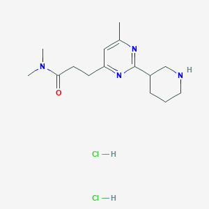 N,N-Dimethyl-3-(6-methyl-2-piperidin-3-yl-pyrimidin-4-yl)-propionamide dihydrochloride